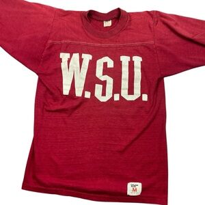 Vintage 80s Washington State Cougars Tshirt USA made size Small